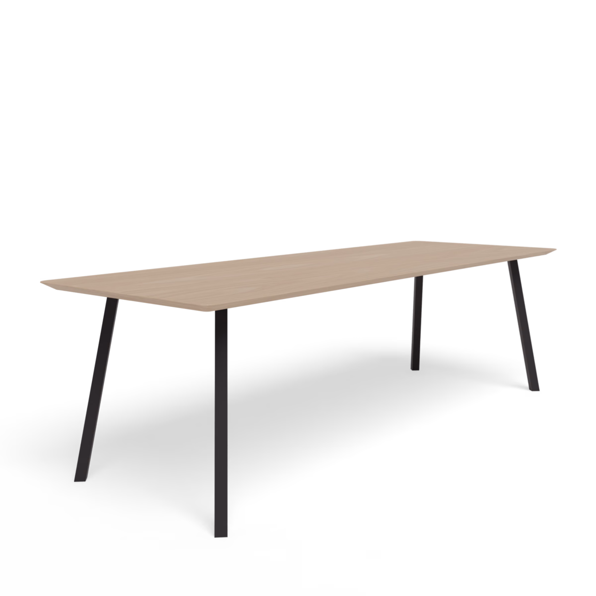 Studio HENK New Classic eettafel rechthoekig eiken hardwax olie natural light met zwart onderstel - Afbeelding 2