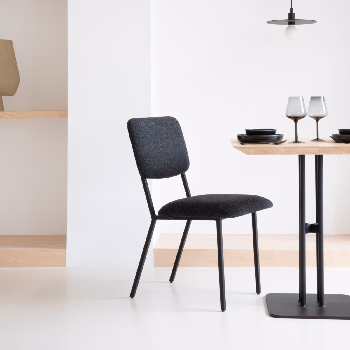 Studio HENK Rest countertafel 70x70 HPL Fenix Nero Ingo - Afbeelding 3