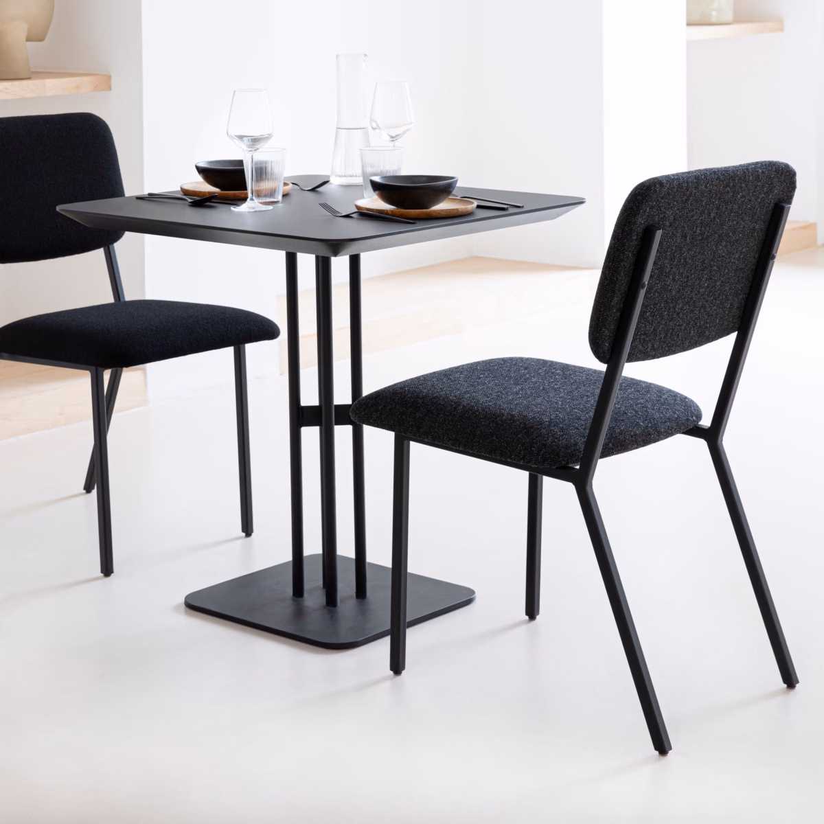 Studio HENK Rest countertafel 70x70 HPL Fenix Nero Ingo - Afbeelding 2