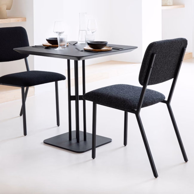 Studio HENK Rest countertafel 70x70 HPL Fenix Nero Ingo