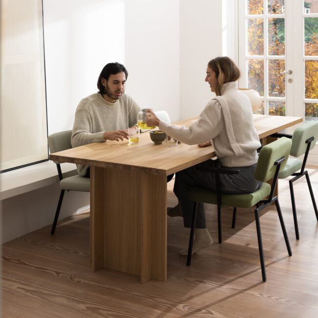 Studio HENK Column eettafel rechthoekig eiken hardwax olie natural