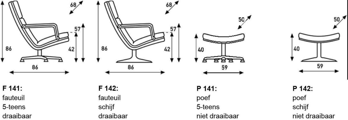 Artifort F141-F142 fauteuil - Afbeelding 4