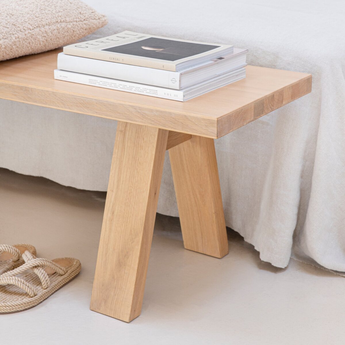 Studio HENK Legno eetkamerbank Eiken hardwax olie natural 200cm - Afbeelding 2