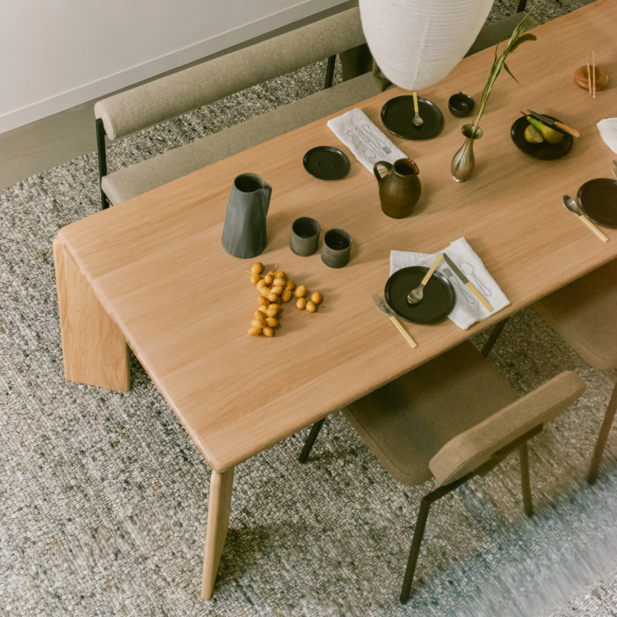 Studio HENK Soft eettafel rechthoekig eiken naturel lak - Afbeelding 7