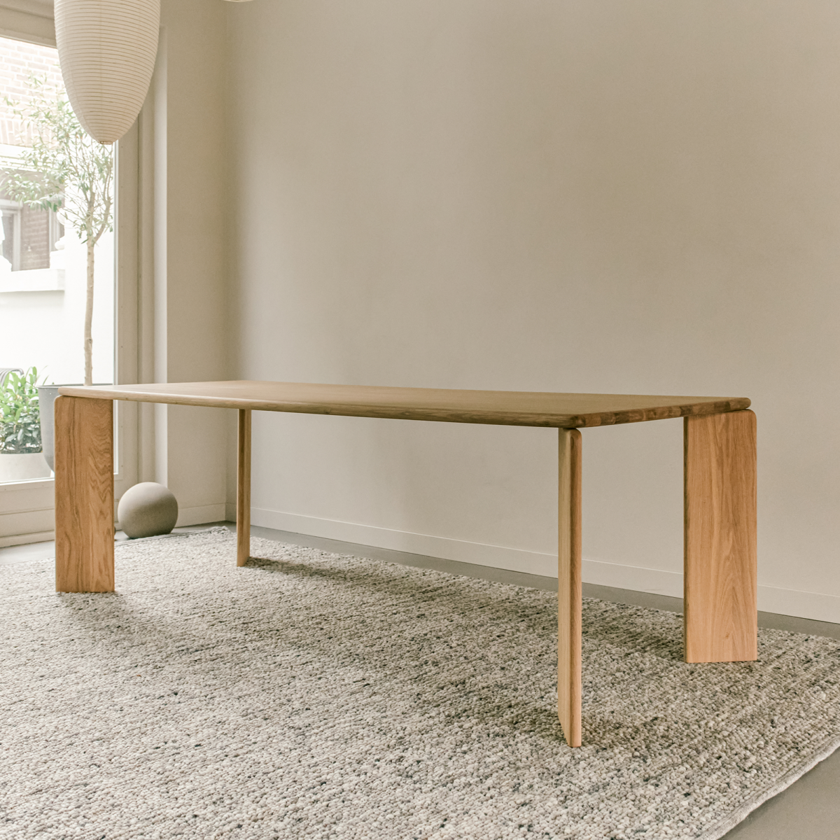 Studio HENK Soft eettafel rechthoekig eiken naturel lak - Afbeelding 5