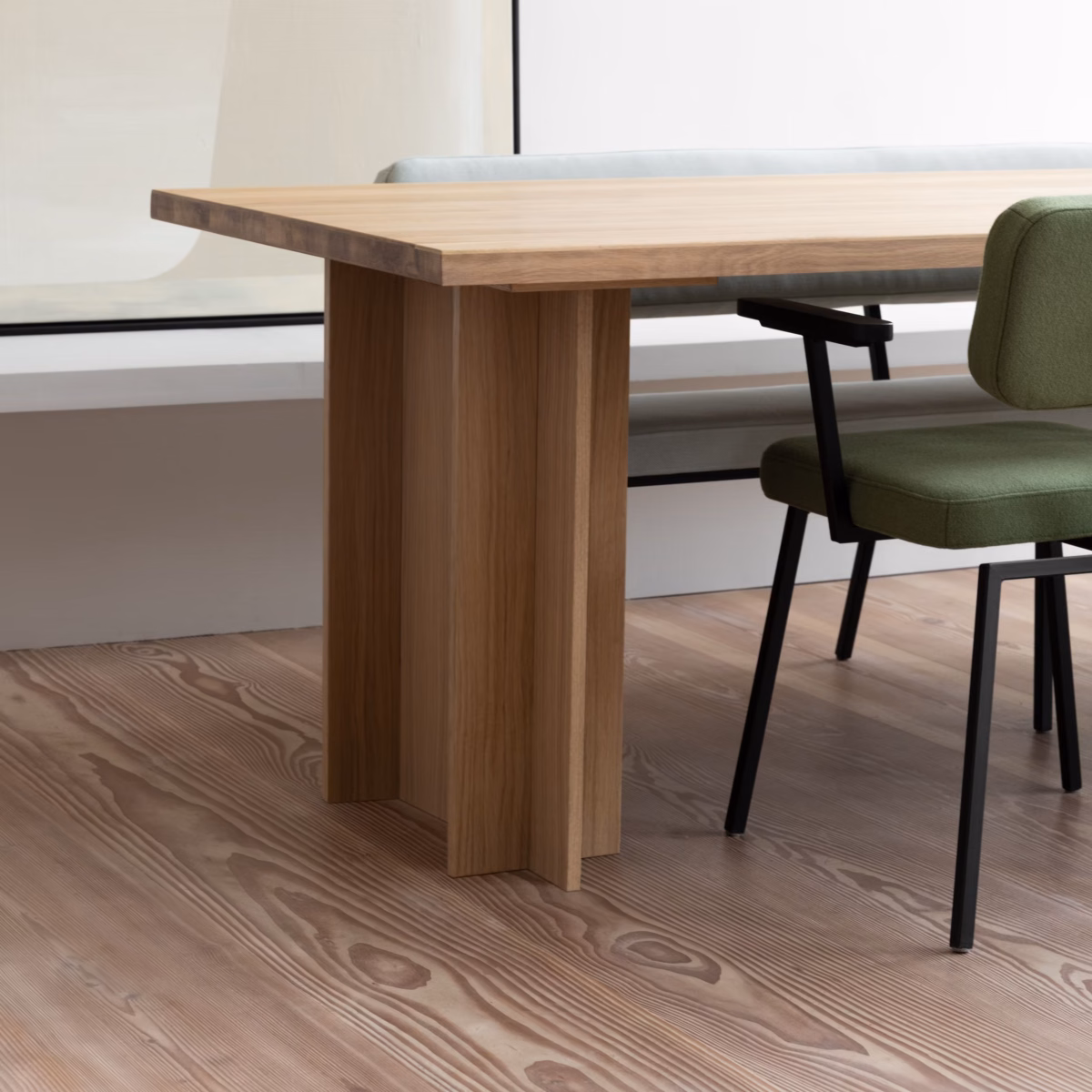 Studio HENK Column eettafel rechthoekig eiken naturel lak - Afbeelding 3