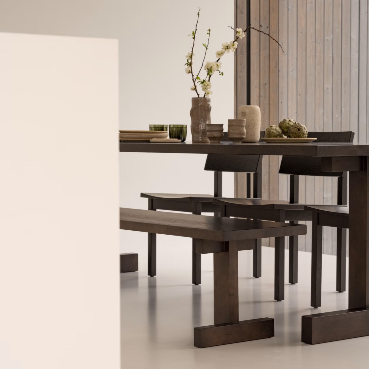 Studio HENK Base eetkamerbank Eiken hardwax olie natural light 200cm - Afbeelding 2