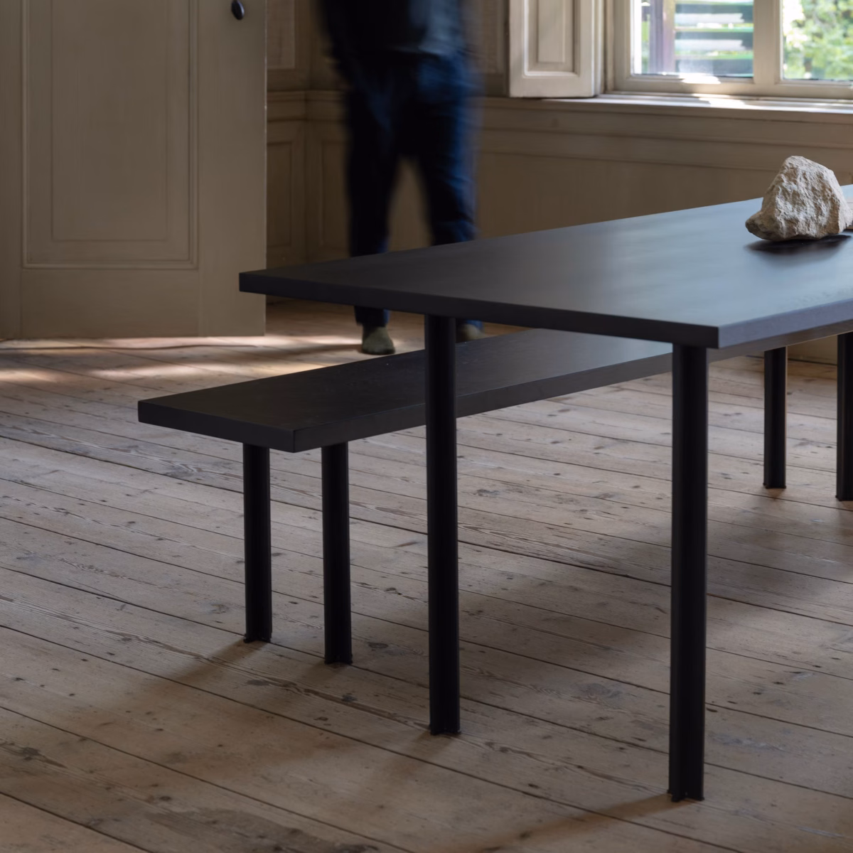 Studio HENK Cross eetkamerbank Eiken hardwax olie natural 200cm - Afbeelding 4