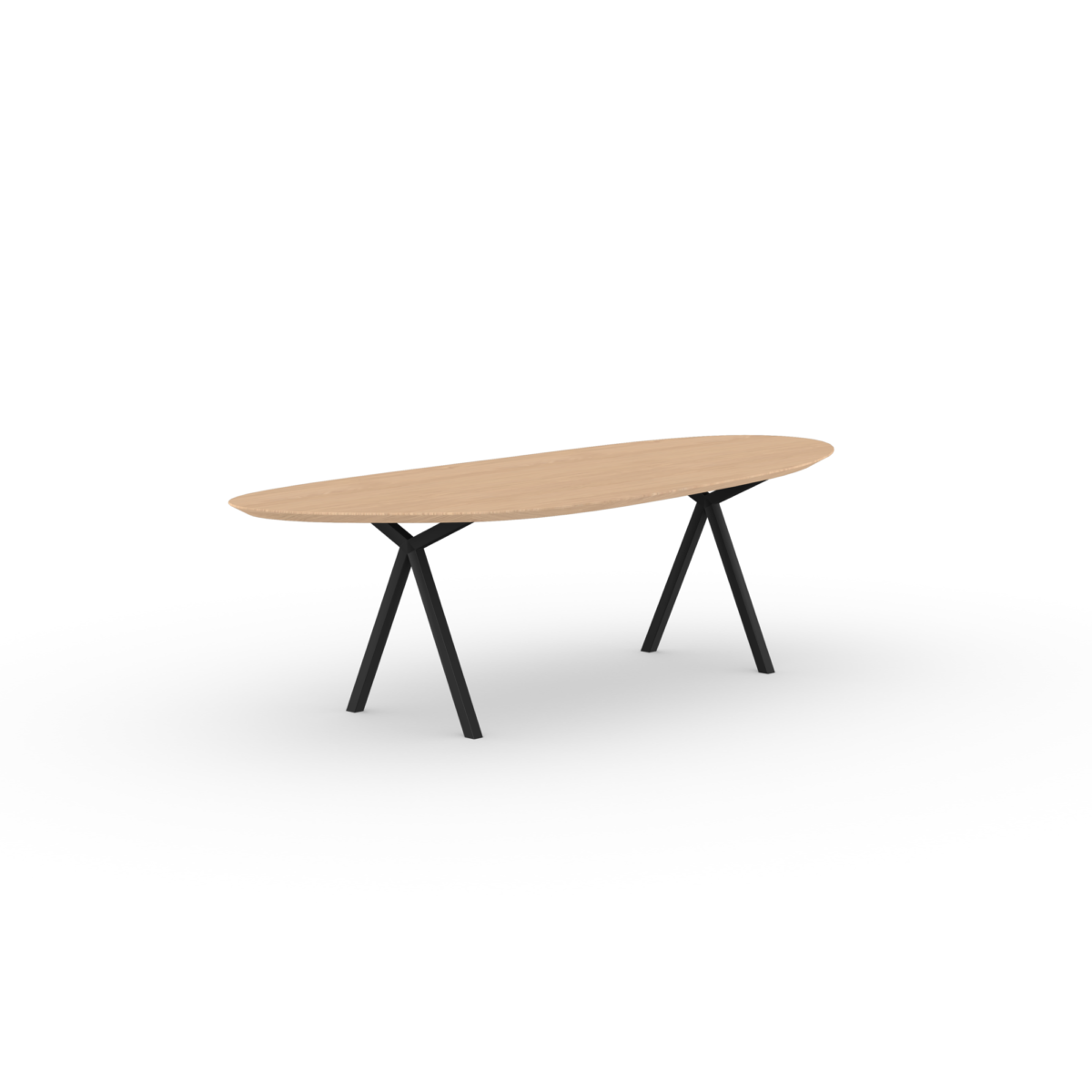 Studio HENK Slim X-type eettafel blob eiken hardwax olie natural light - Afbeelding 9