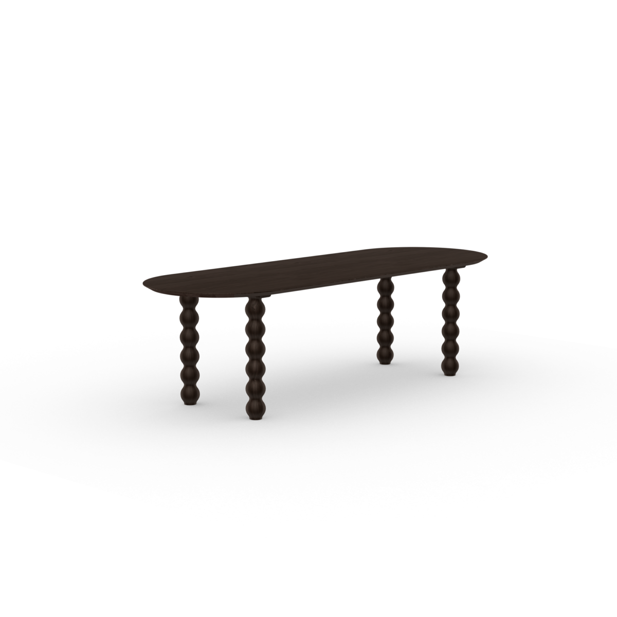 Studio HENK Turn eettafel plat ovaal eiken gerookte beits - Afbeelding 10