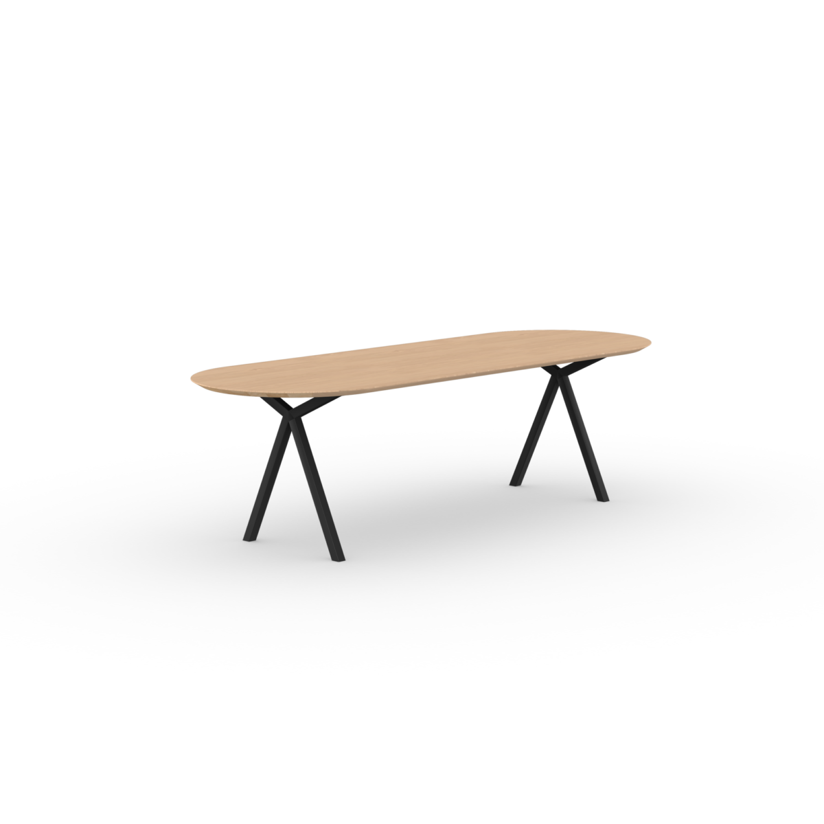 Studio HENK Slim X-type eettafel plat-ovaal eiken hardwax olie natural light - Afbeelding 8