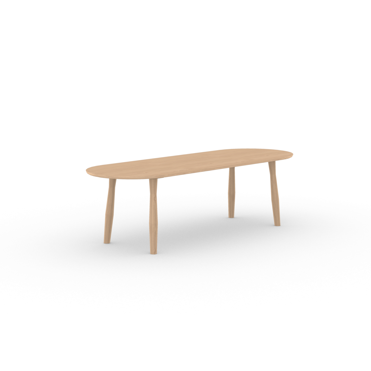 Studio HENK Dansk eettafel plat ovaal eiken hardwax olie natural light - Afbeelding 11