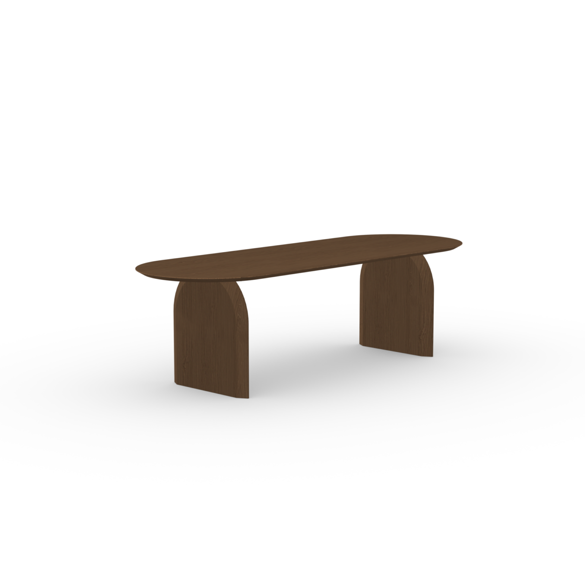 Studio HENK Slot eettafel plat-ovaal eiken donker bruin gebeitst - Afbeelding 11