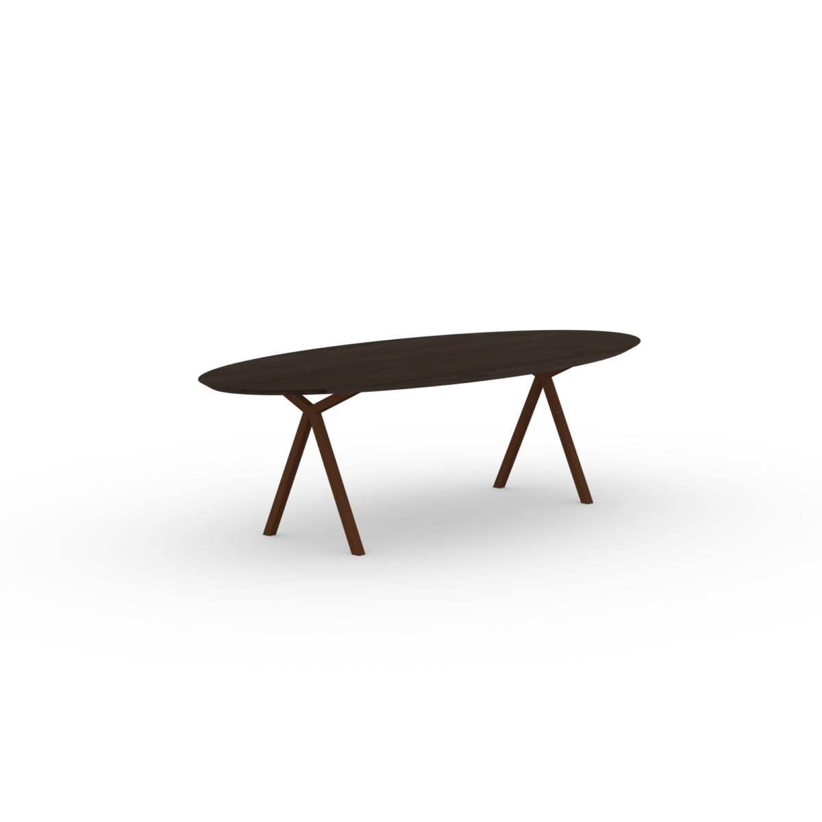 Studio HENK Slim X-type eettafel ovaal eiken gerookte beits - Afbeelding 9