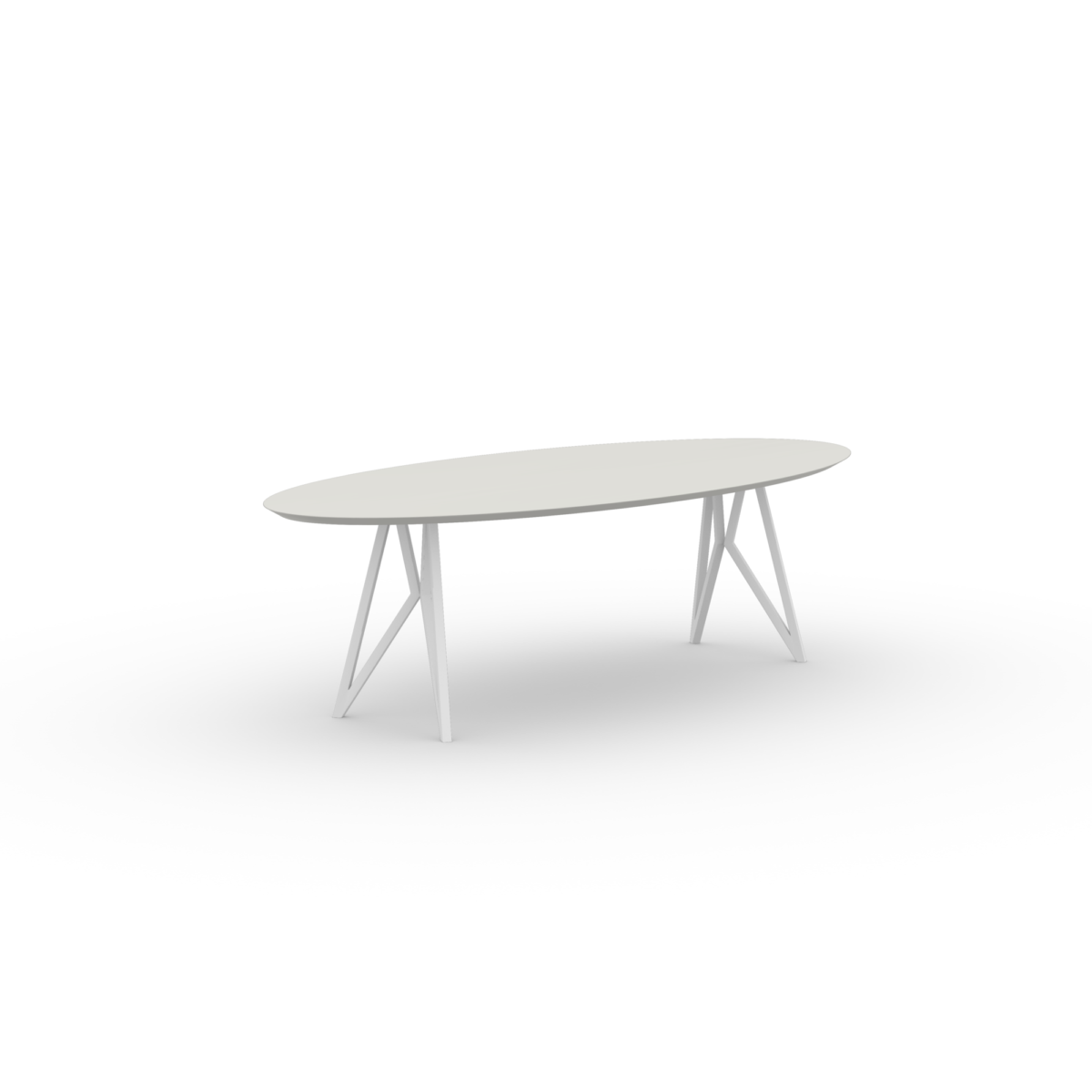 Studio HENK Butterfly eettafel ovaal hpl fenix bianco kos - Afbeelding 11