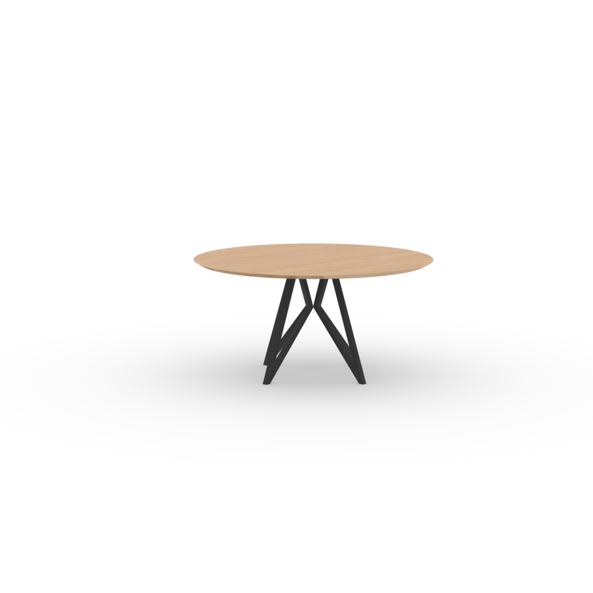 Studio HENK Butterfly eettafel rond eiken hardwax olie natural light - Afbeelding 11