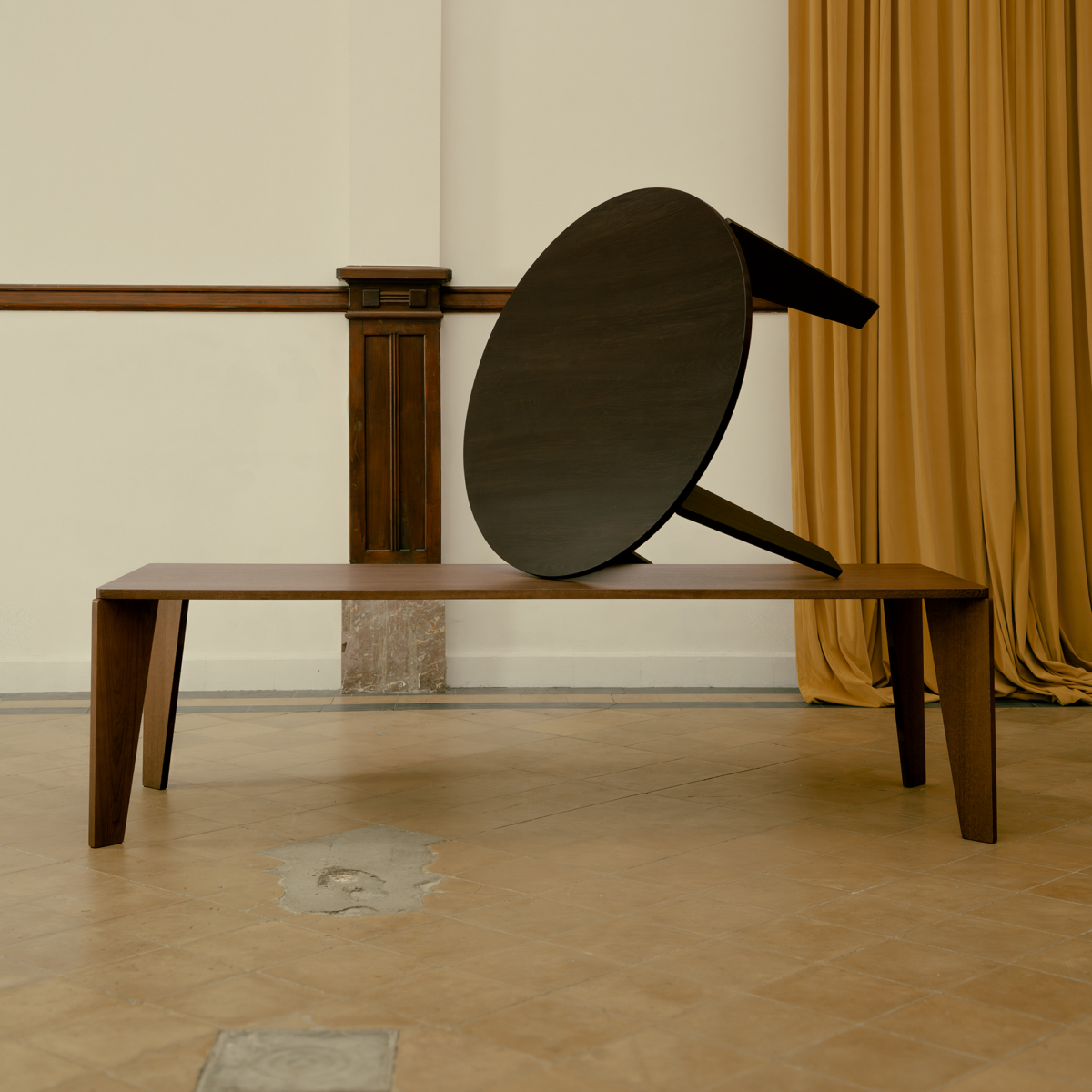 Studio HENK Taper eettafel rechthoekig walnoot naturel lak - Afbeelding 11