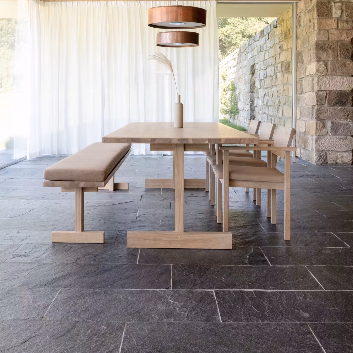Studio HENK Base eettafel rechthoekig eiken hardwax olie natural - Afbeelding 3