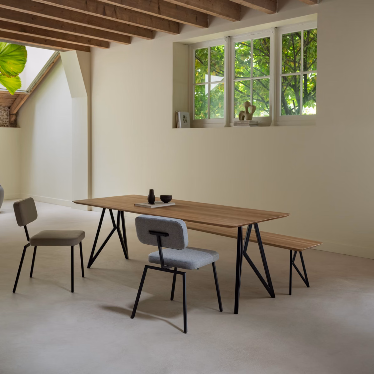 Studio HENK Butterfly eettafel rechthoekig eiken hardwax natural - Afbeelding 3