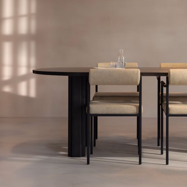Studio HENK Paste eettafel rechthoekig eiken gerookte beits
