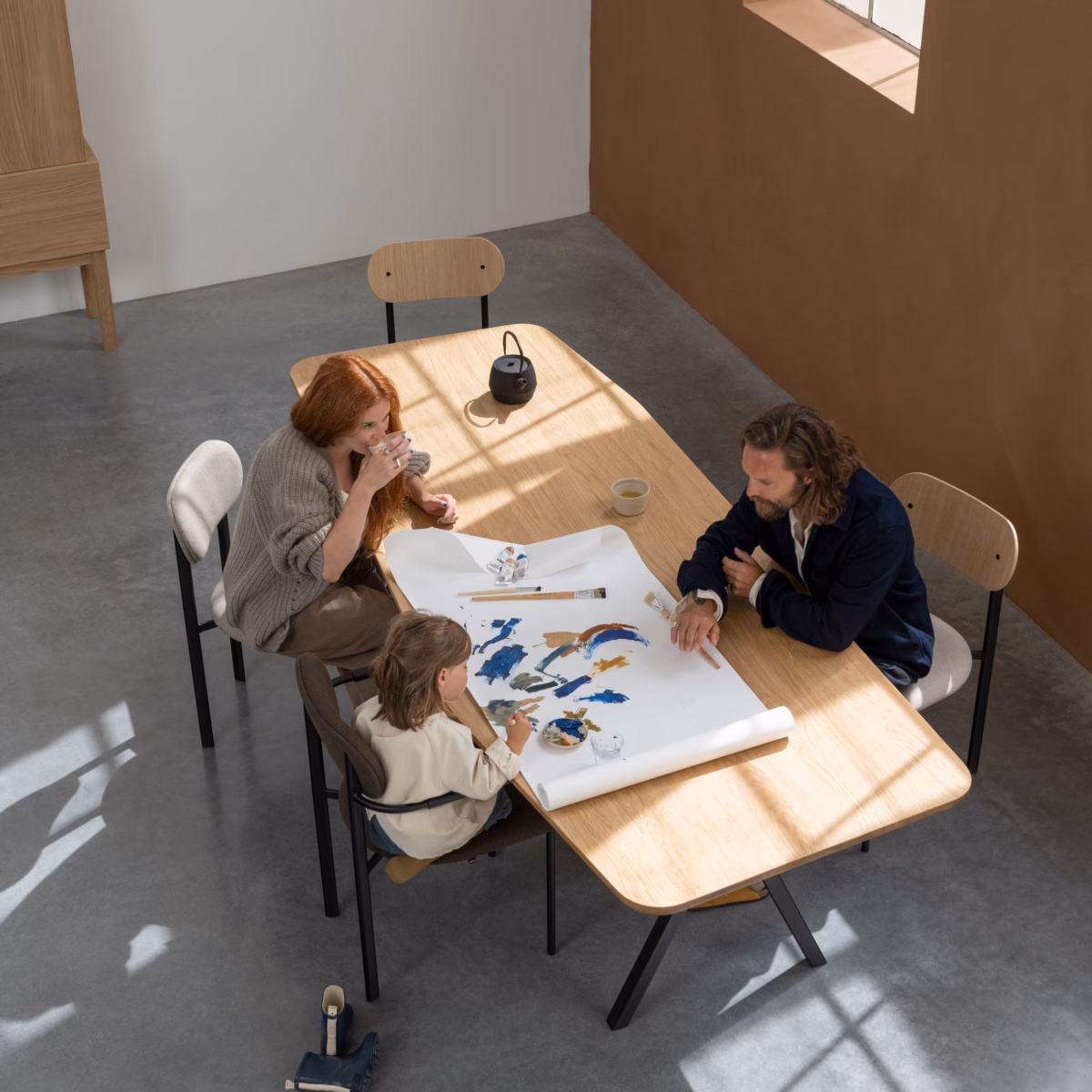 Studio HENK Slim X-type eettafel plat-ovaal eiken hardwax olie natural light - Afbeelding 6