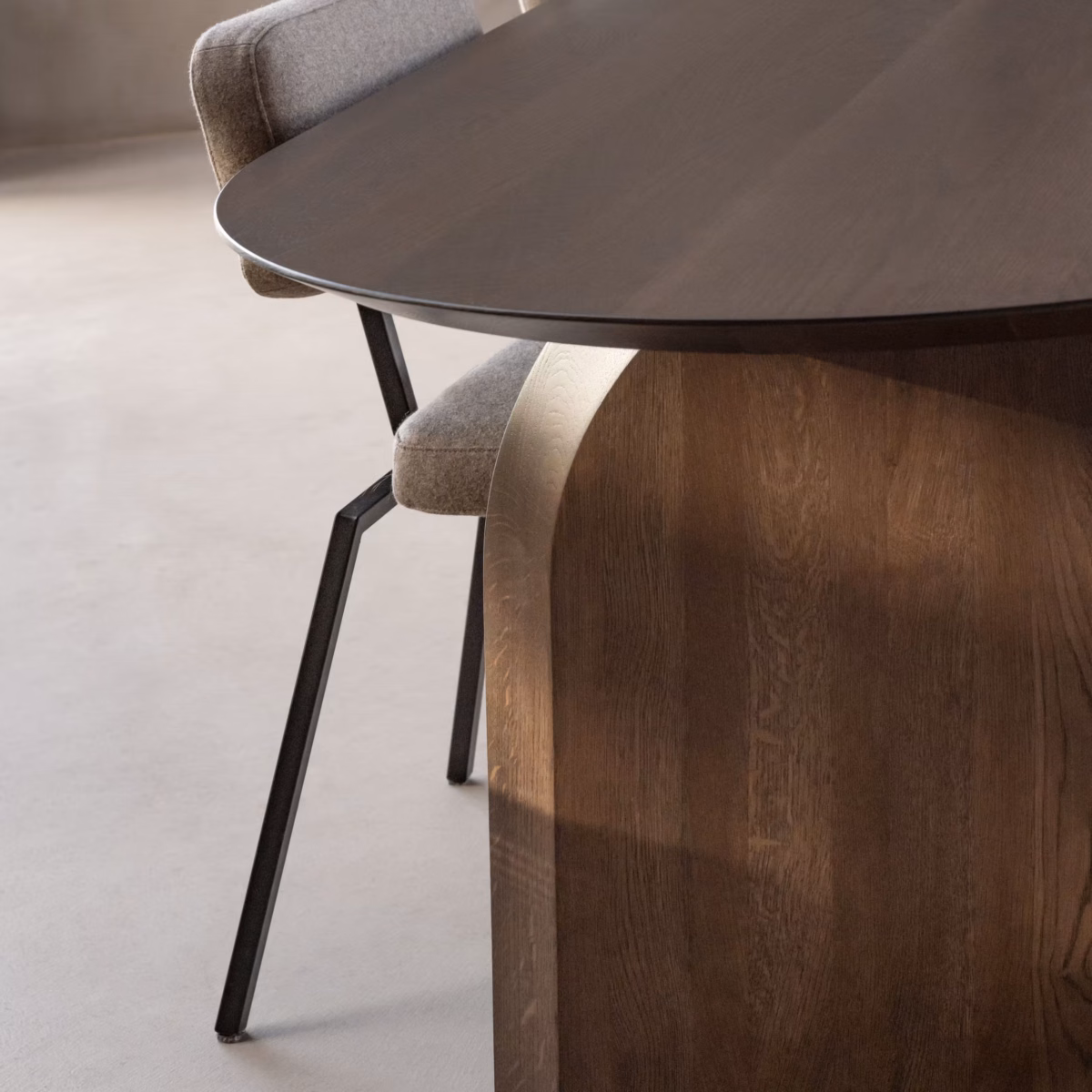 Studio HENK Slot eettafel plat-ovaal eiken gerookte beits - Afbeelding 9