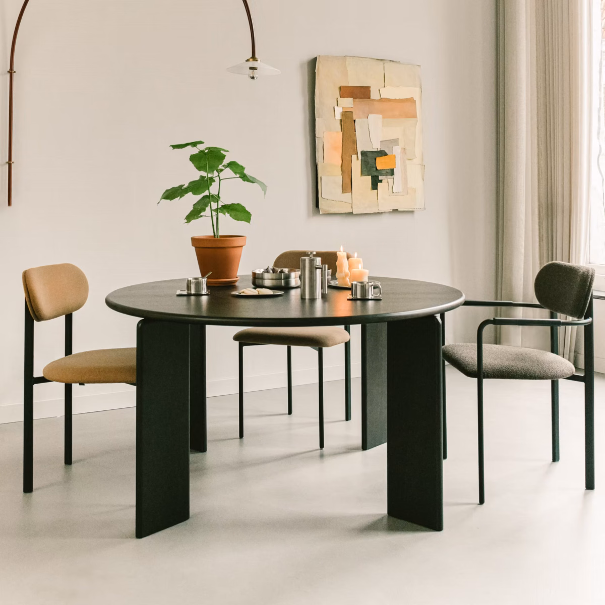 Studio HENK Soft eettafel rechthoekig eiken groene lak - Afbeelding 12