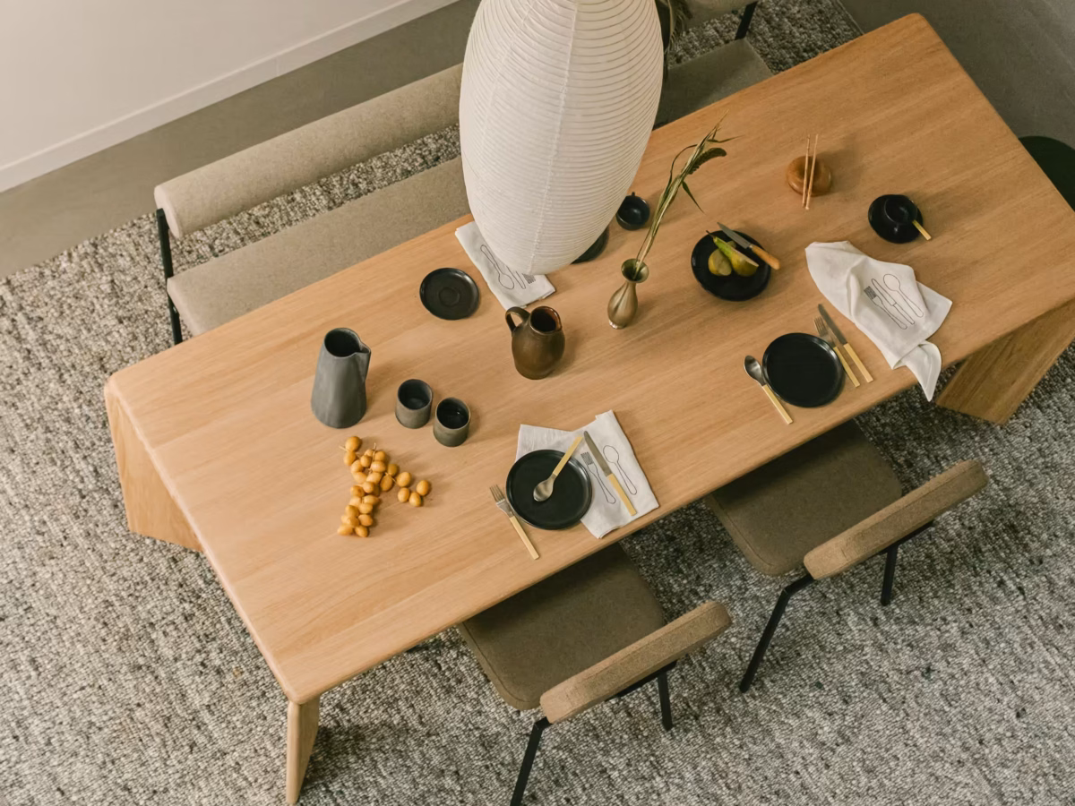 Studio HENK Soft eettafel rechthoekig eiken zwarte beits - Afbeelding 9