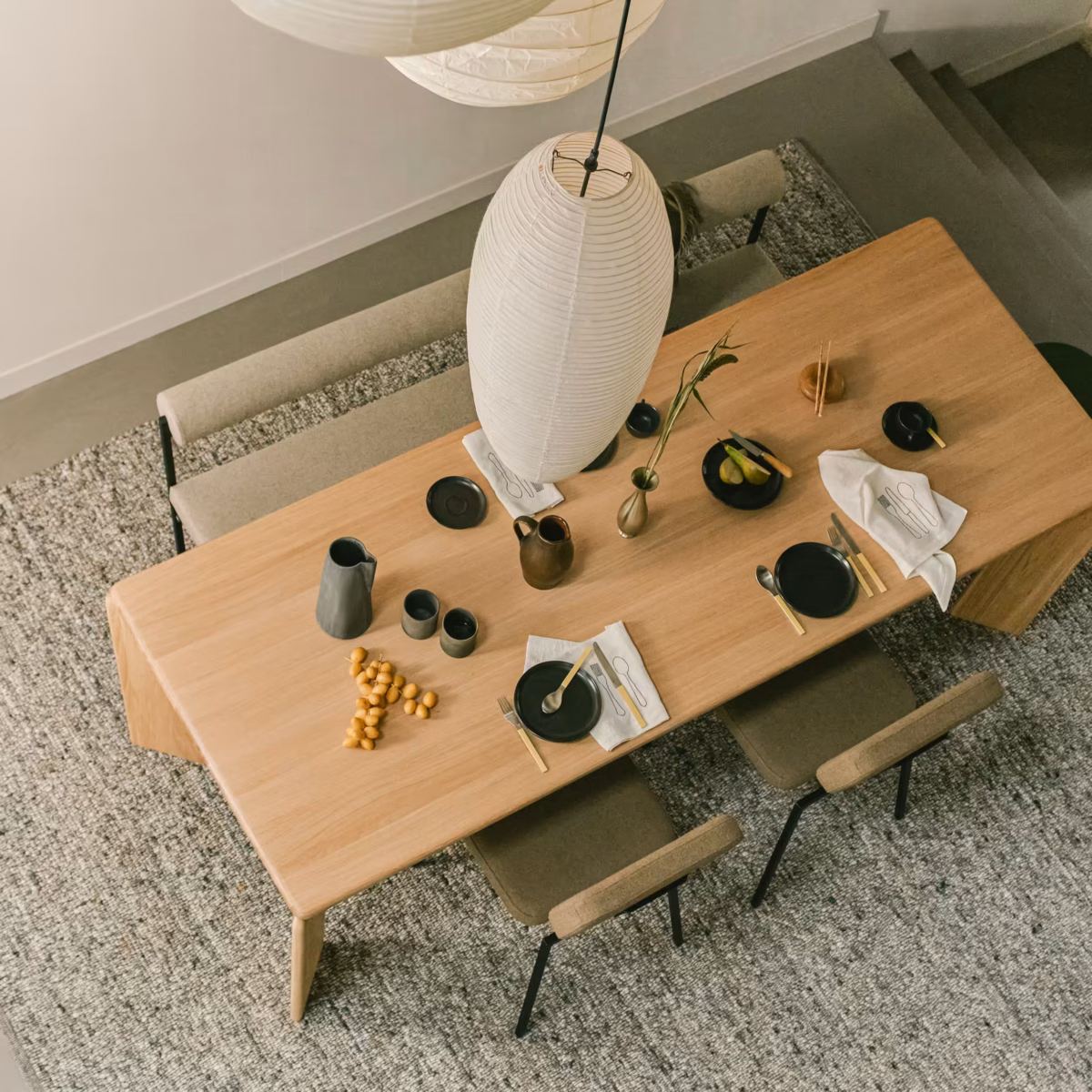 Studio HENK Soft eettafel rechthoekig eiken blauwe lak - Afbeelding 7