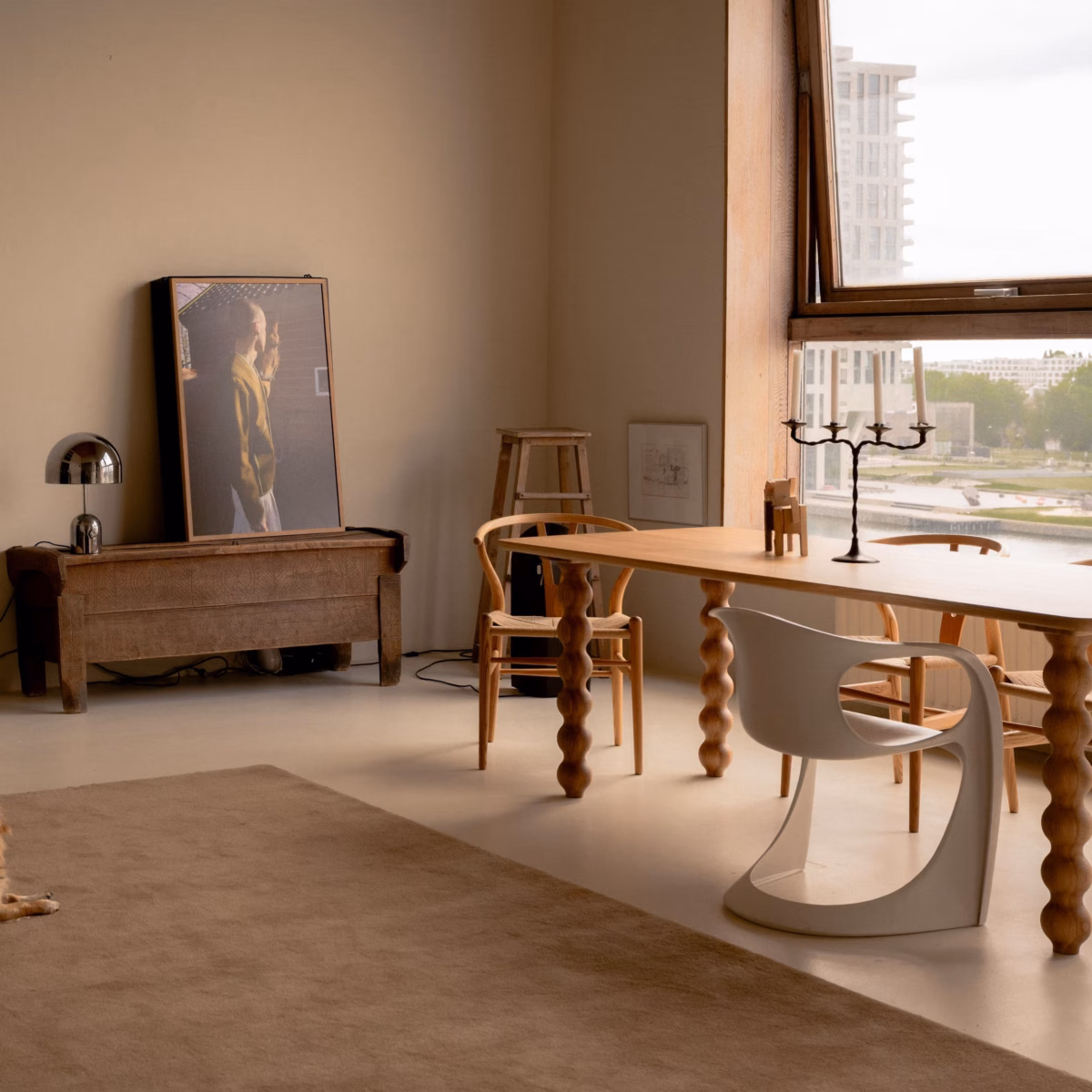 Studio HENK Turn eettafel plat ovaal eiken gerookte beits - Afbeelding 7