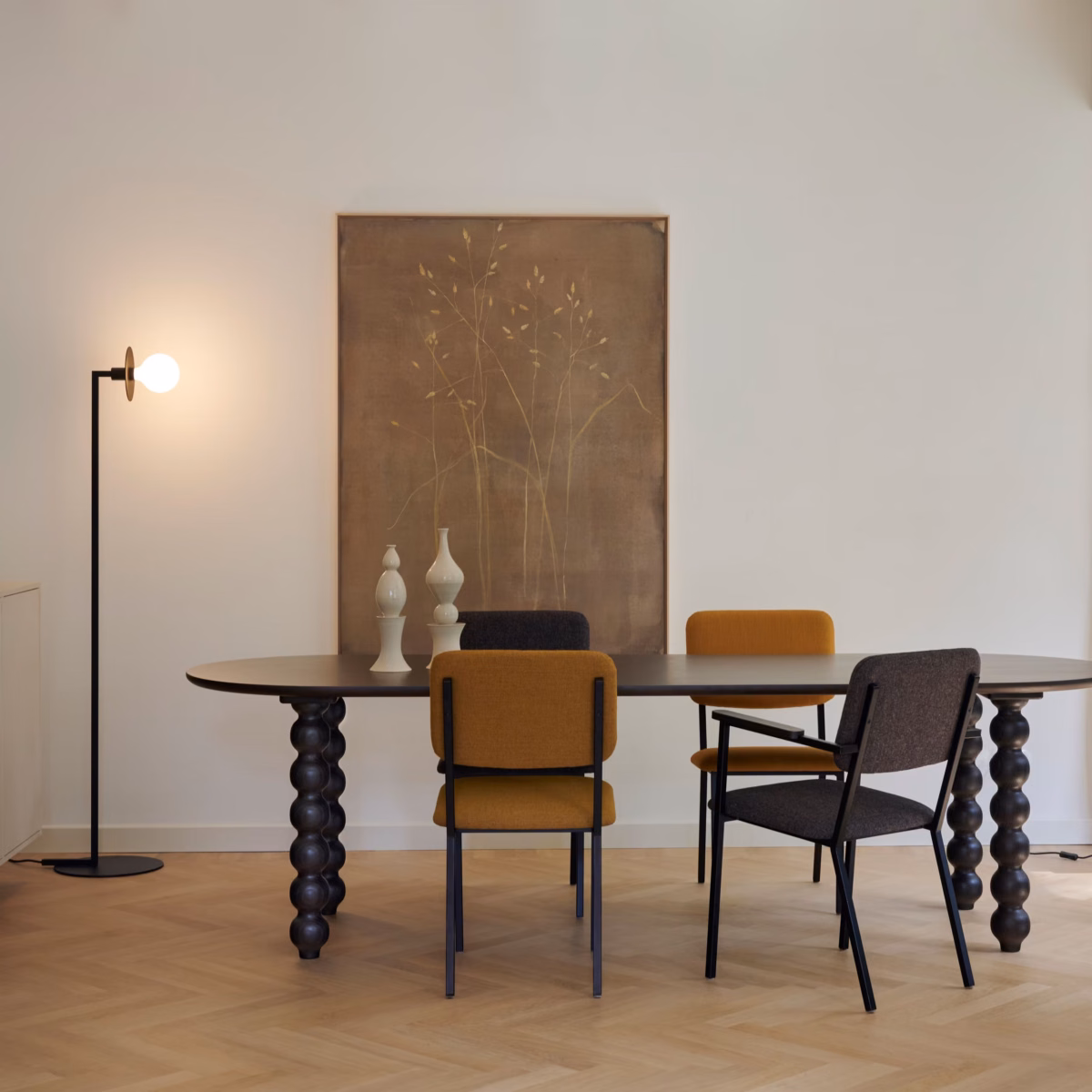 Studio HENK Turn eettafel plat ovaal eiken gerookte beits - Afbeelding 6