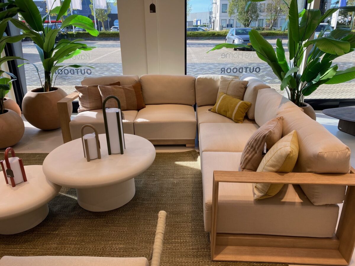 Montèl Ambra outdoor hoekbank met fauteuil– showroommodel