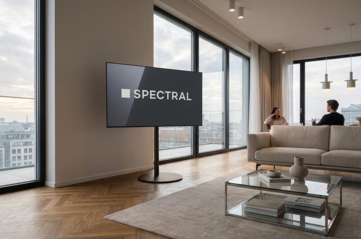 Spectral Circle tv-standaard in een appartement