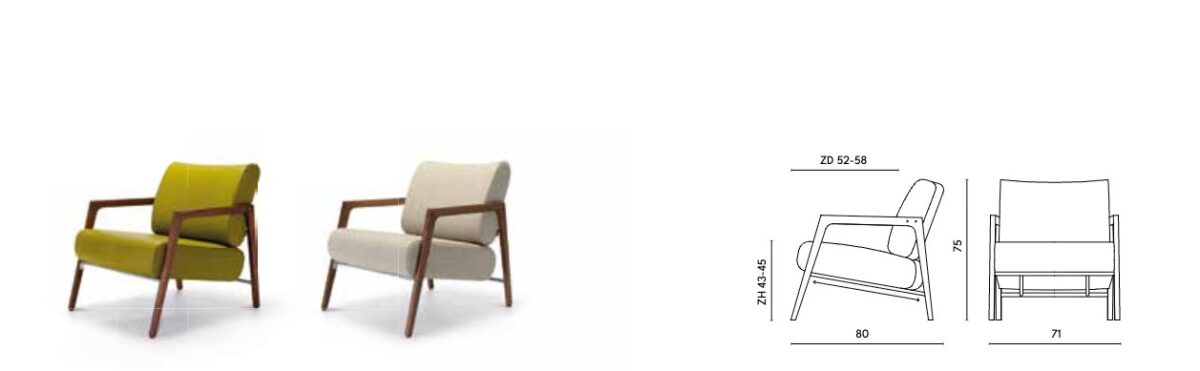 Harvink Fraai fauteuil – maatvoering