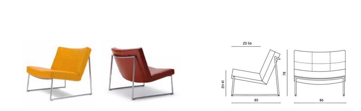 Harvink Hebbes fauteuil – maatvoering