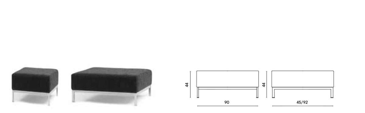Harvink Flink hocker – maatvoering