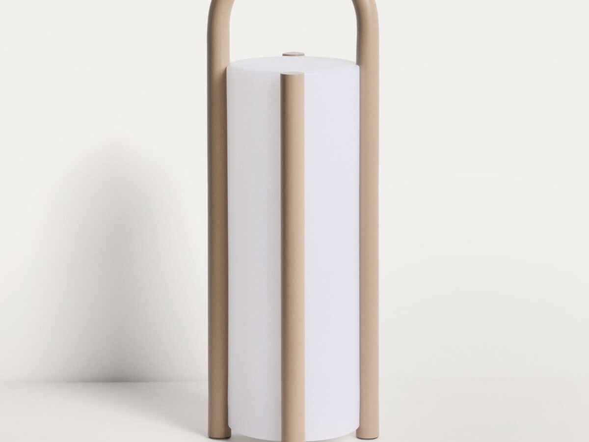 Kave Home leros tafellamp groot taupe