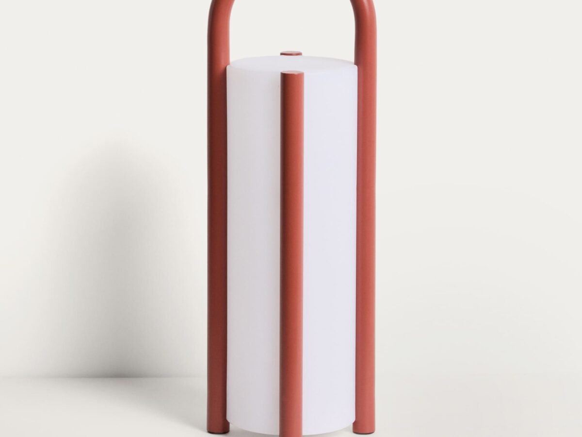 Kave Home leros tafellamp groot terracotta