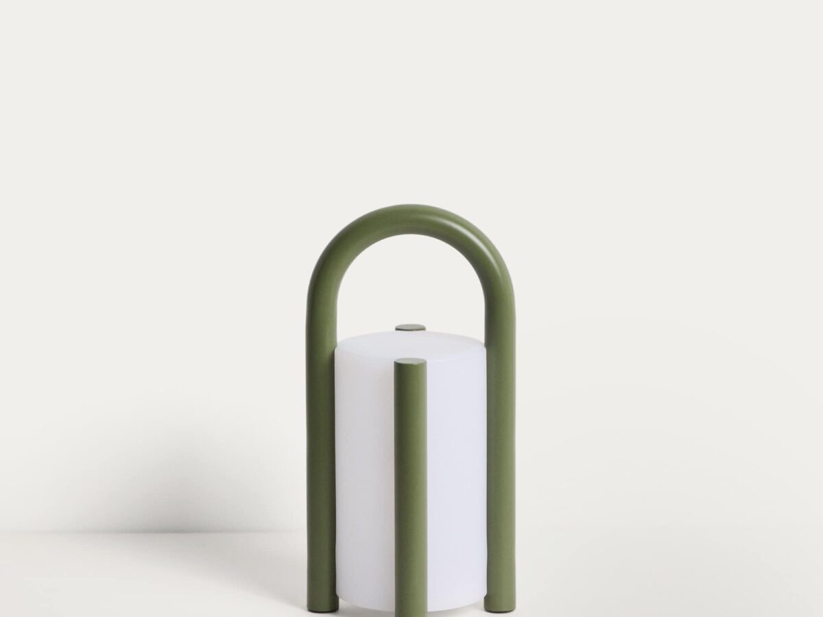 Kave Home leros tafellamp klein groen