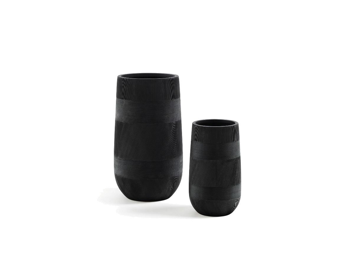 Kave Home tival bloempotten zwart set
