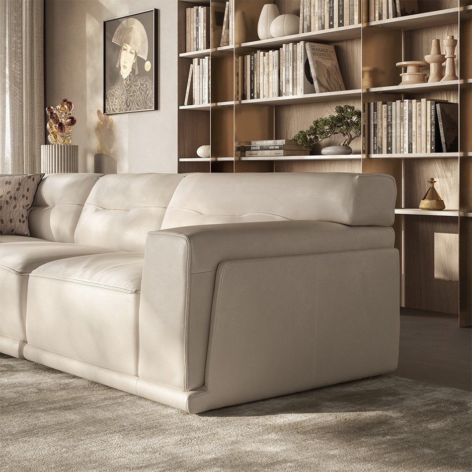 Natuzzi Italia Dorian bank in een woonkamer