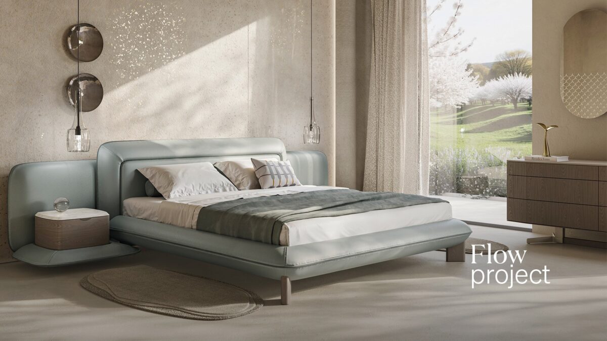 Natuzzi Italia Flow bed sfeerfoto