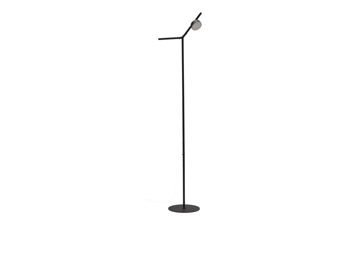 Kave Home Orey staande lamp van zwart metaal met verplaatsbare spot