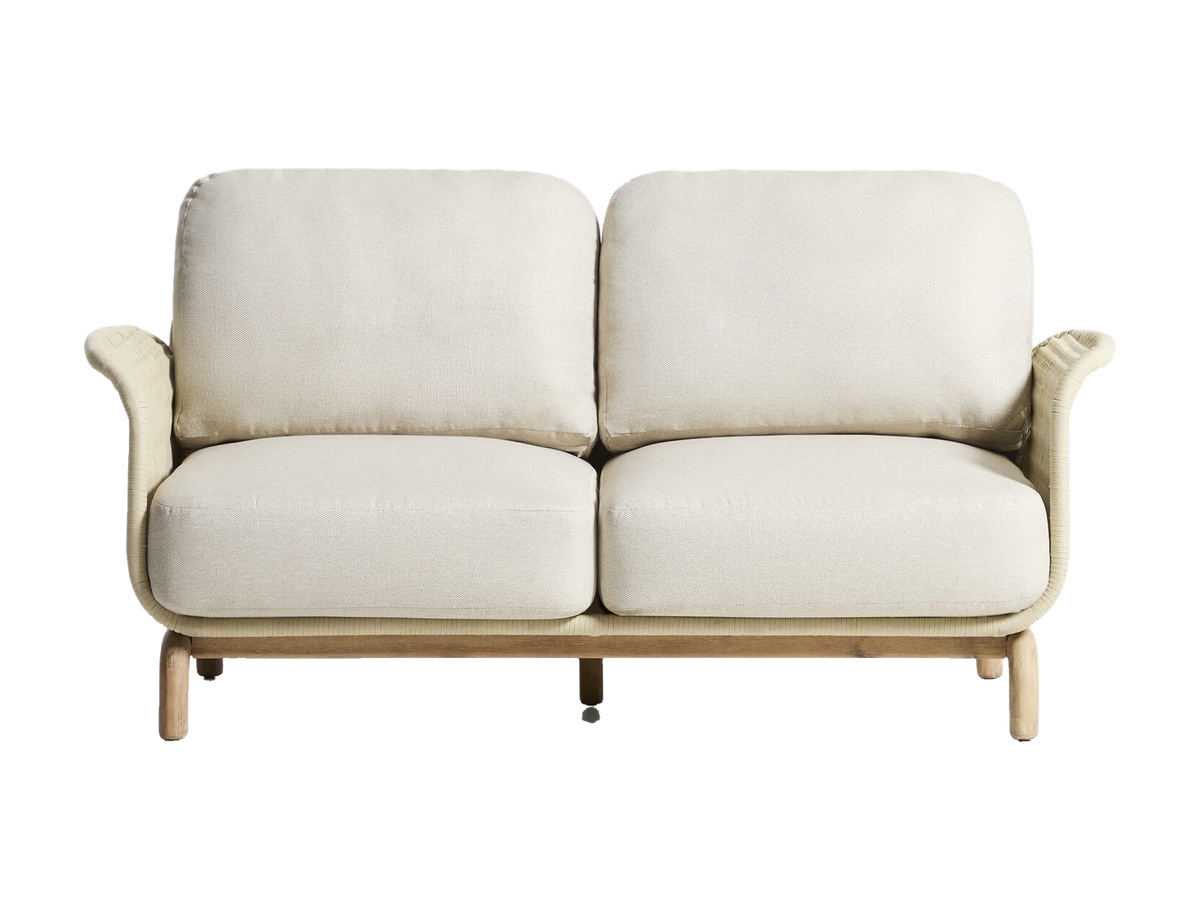 Kave Home Alipa 2-zitsbank van massief acaciahout en ecru touw 165 cm FSC 100%