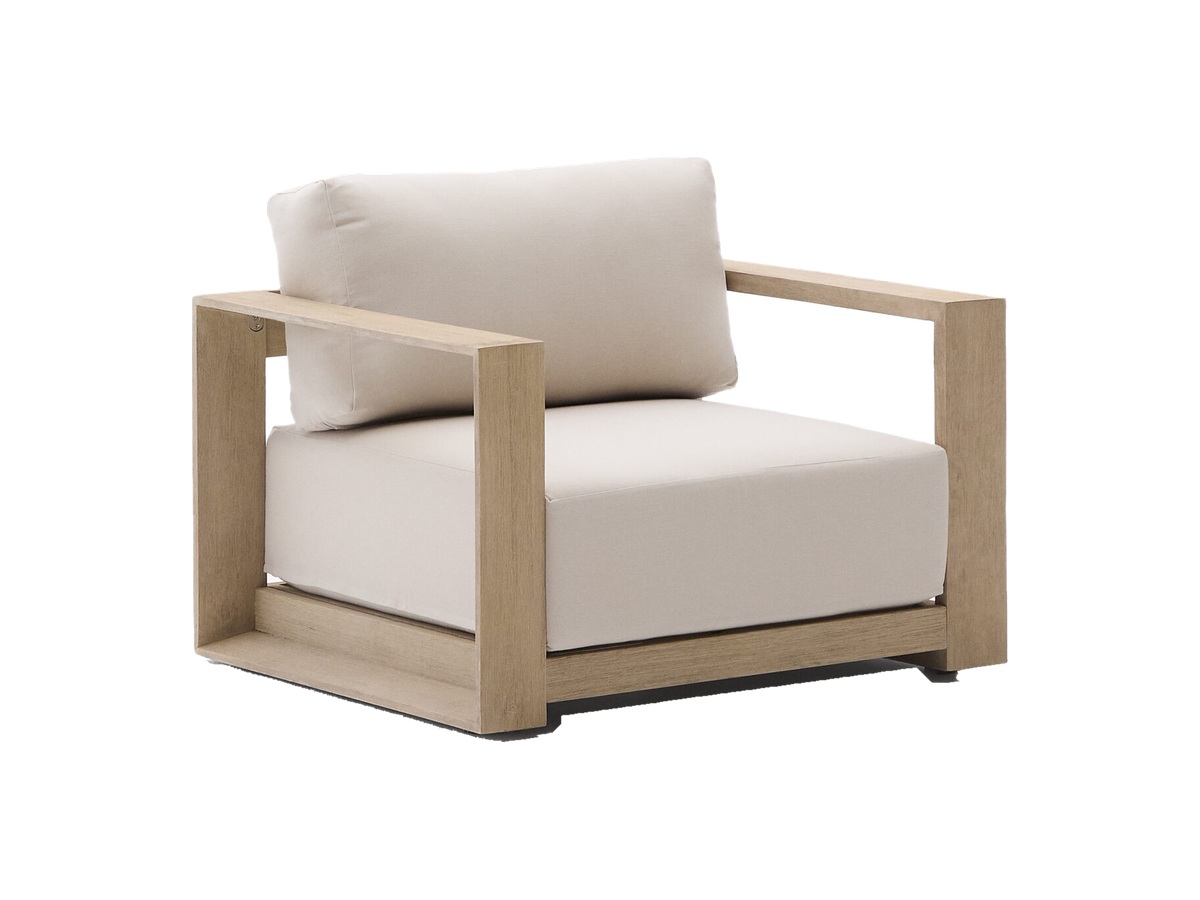 Kave Home Ambra fauteuil van massief acaciahout met klare afwerking FSC 100%