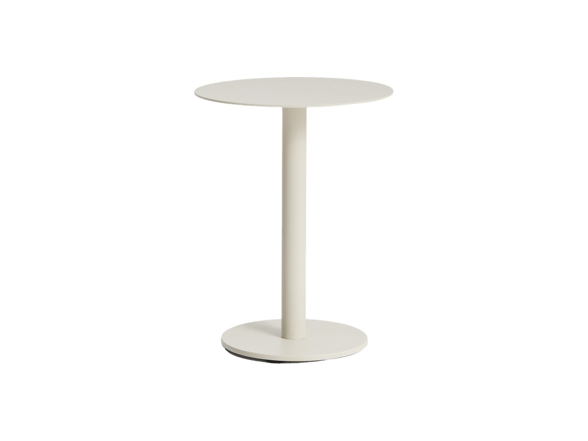 Kave Home Asinara bijzettafel in ecru aluminium Ø40 cm