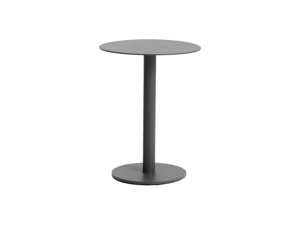 Kave Home Asinara bijzettafel in grafiet aluminium Ø40 cm