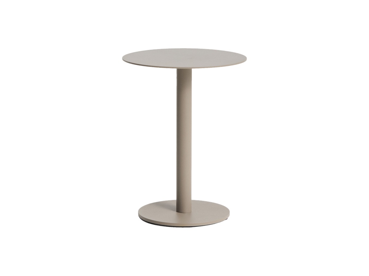 Kave Home Asinara bijzettafel in taupe aluminium Ø40 cm