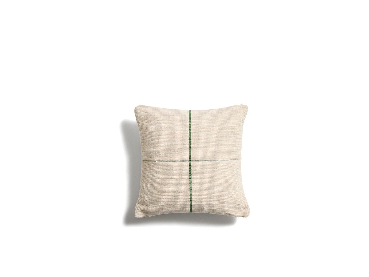Kave Home Atima groene jacquard kussenhoes 100% PET 45 x 45 cm