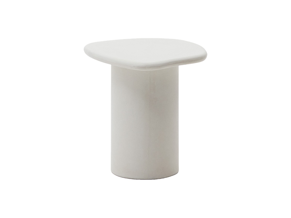 Kave Home Bijzettafel Macarella van wit cement 48 x 47 cm